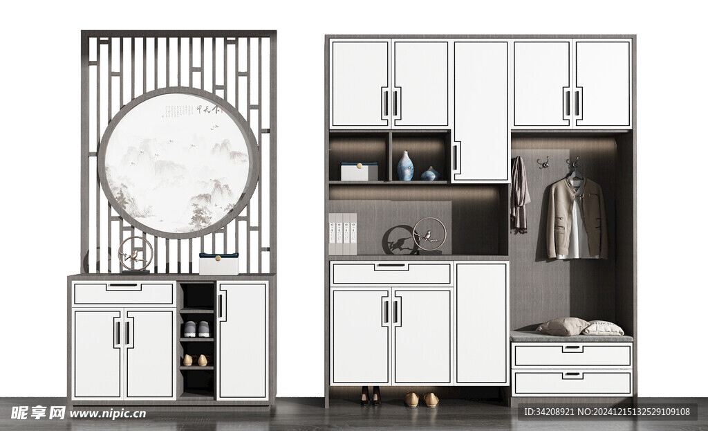 入户大门鞋柜衣柜家玄关装修定制