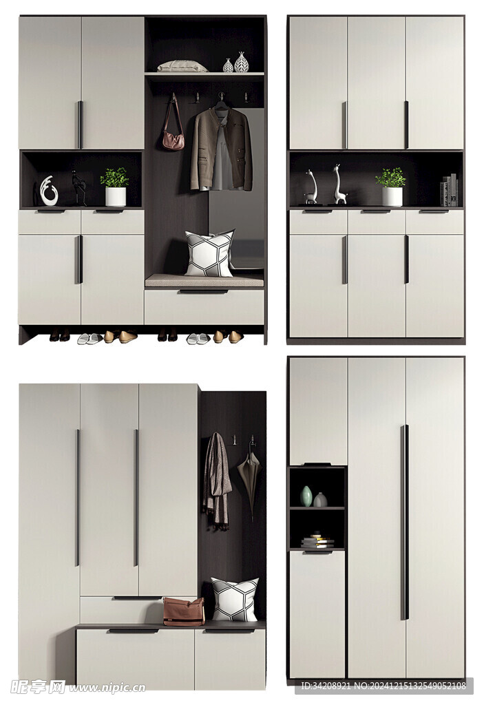 入户大门鞋柜衣柜家玄关装修定制