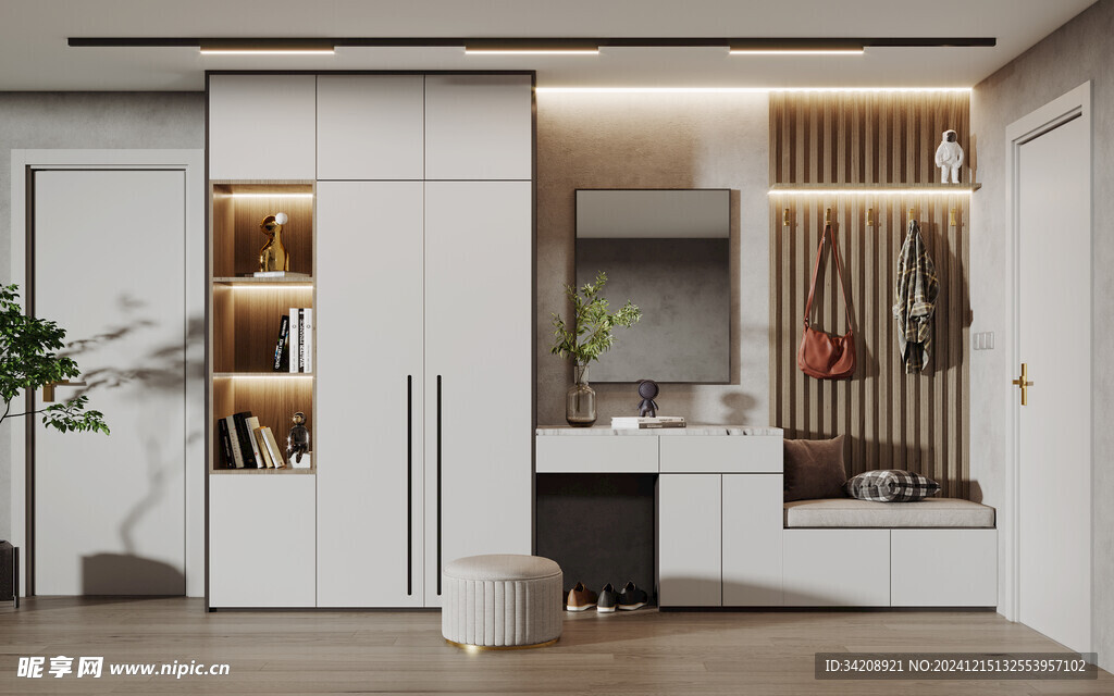 入户大门鞋柜衣柜家玄关装修定制