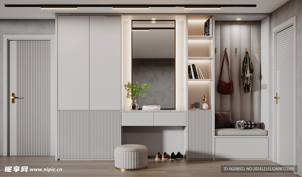 入户大门鞋柜衣柜家玄关装修定制