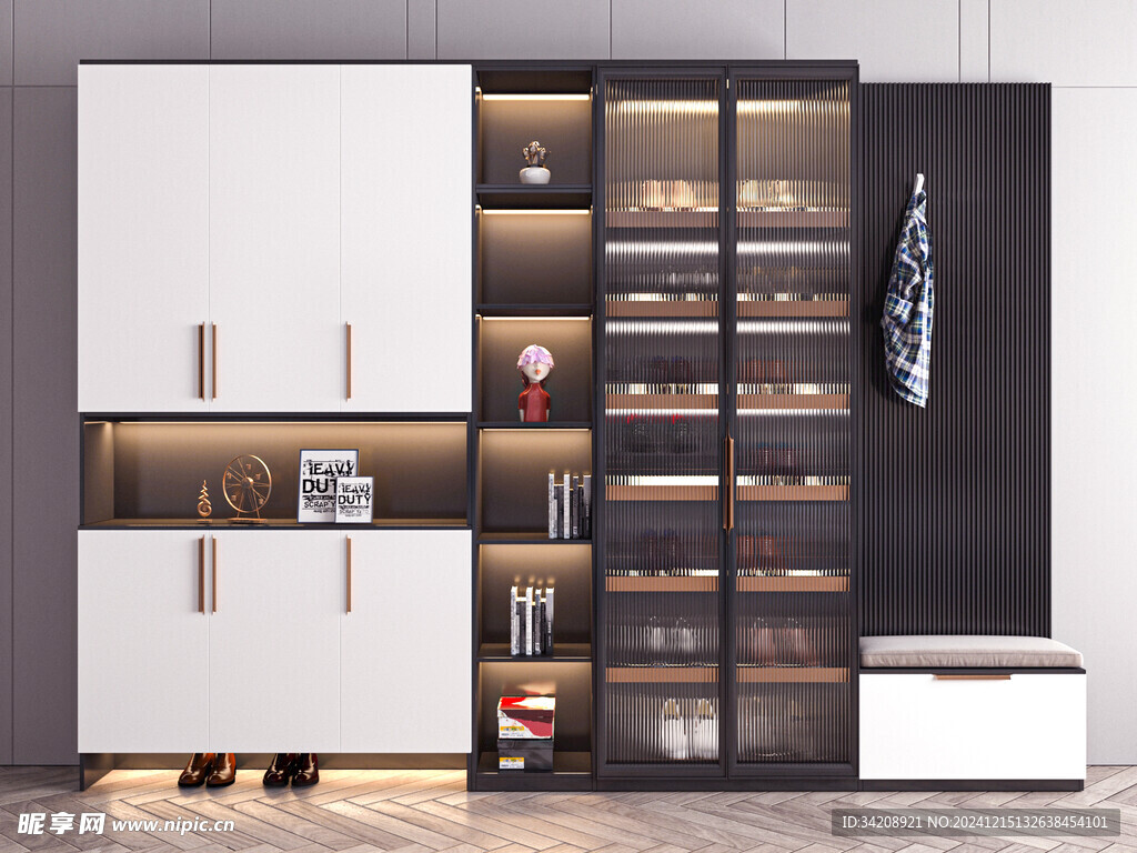 入户大门鞋柜衣柜家玄关装修定制