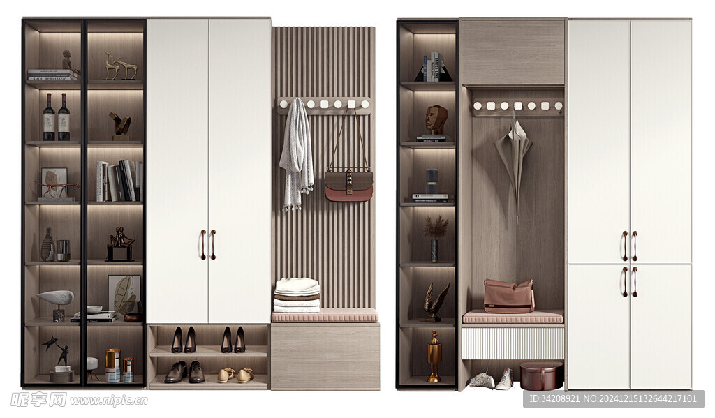 入户大门鞋柜衣柜家玄关装修定制