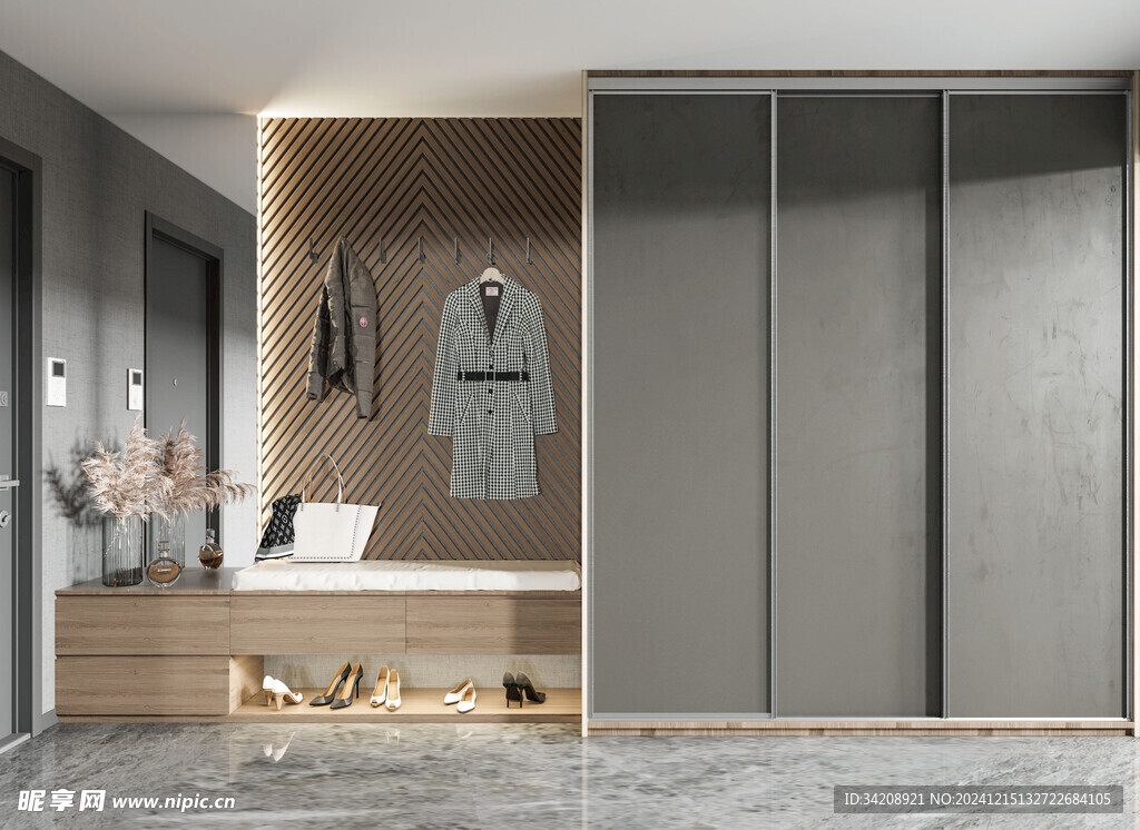 入户大门鞋柜衣柜家玄关装修定制