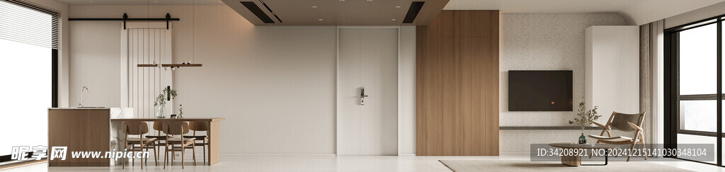 电视机满墙柜客厅装饰现代简约风