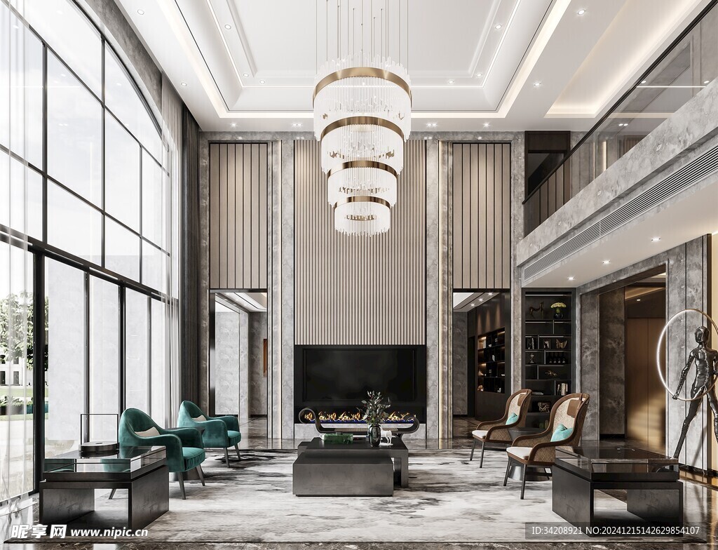 电视机满墙柜客厅装饰现代简约风