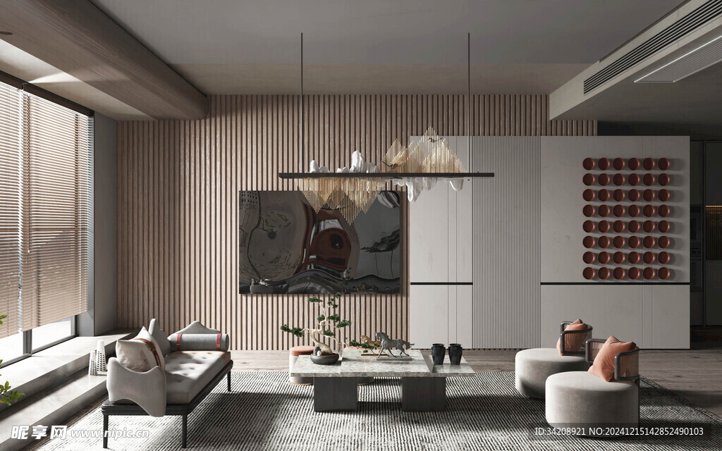 电视机满墙柜客厅装饰现代简约风