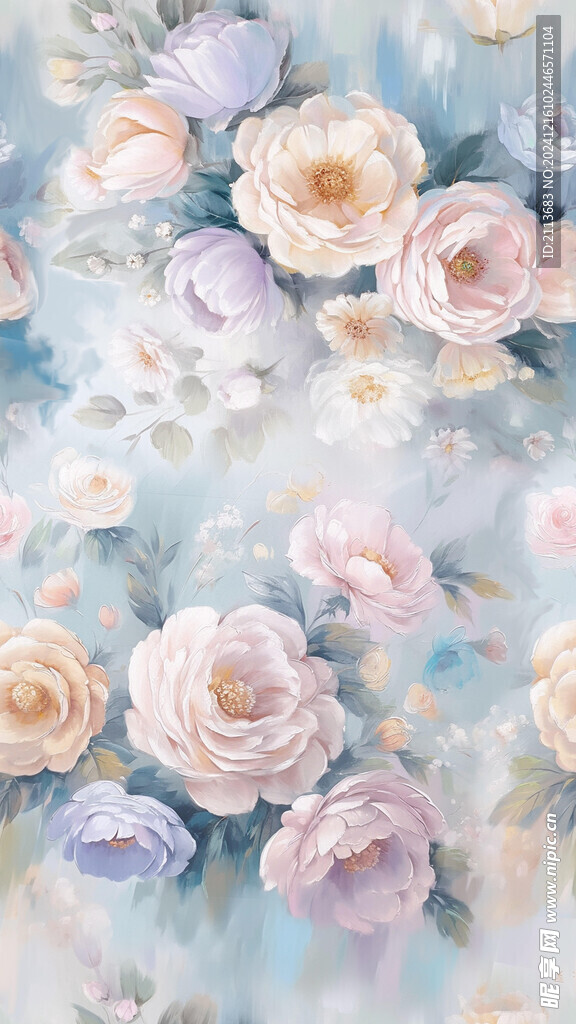 精美花卉四方连续