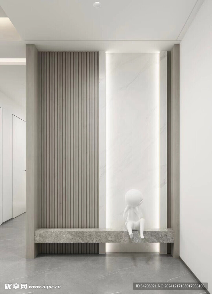 鞋柜玄关入户大门高级感全屋定制