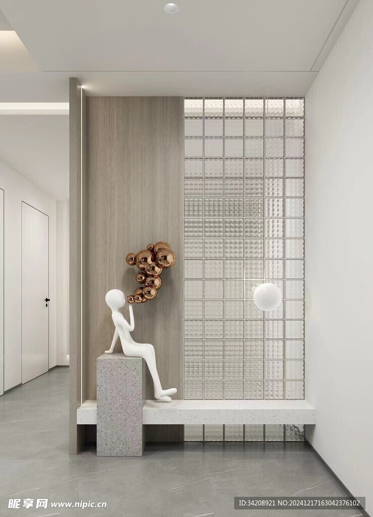 鞋柜玄关入户大门高级感全屋定制