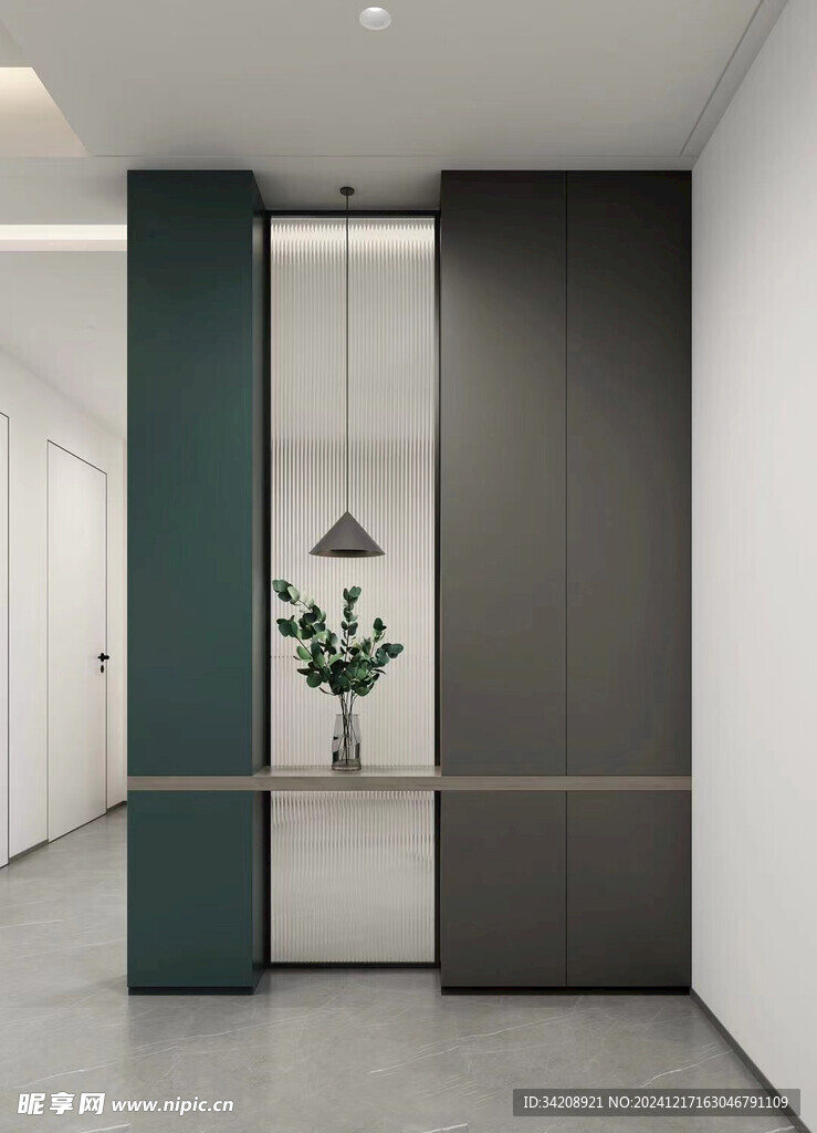 鞋柜玄关入户大门高级感全屋定制