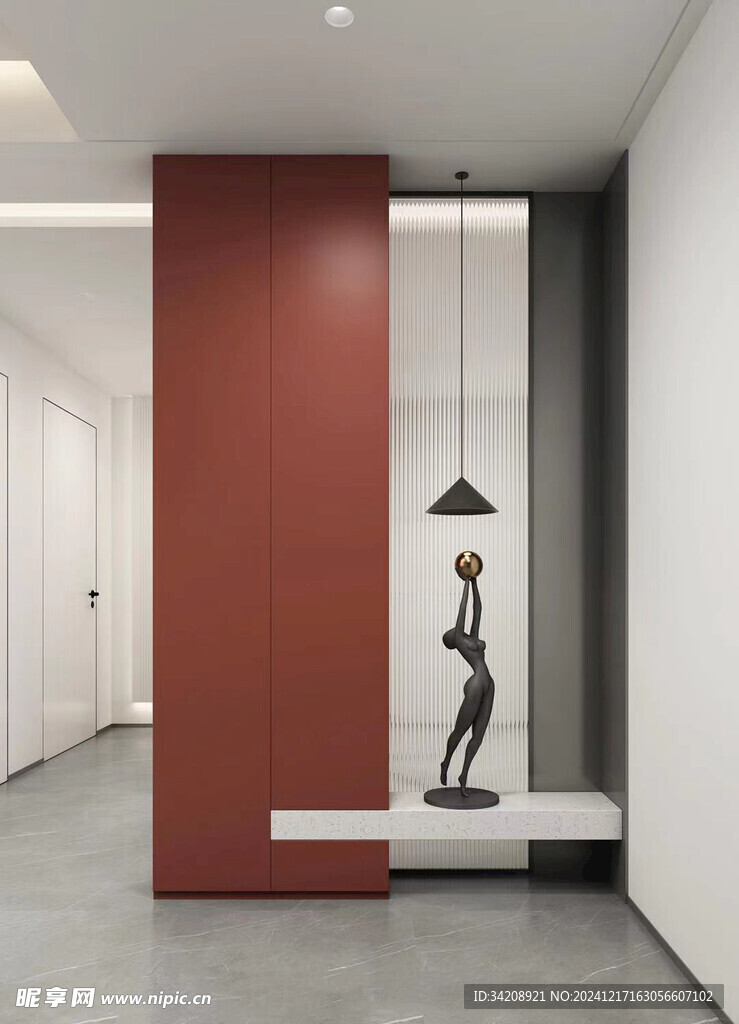 鞋柜玄关入户大门高级感全屋定制