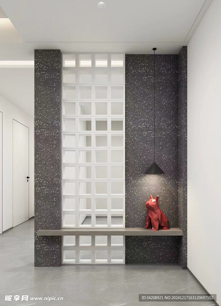 鞋柜玄关入户大门高级感全屋定制