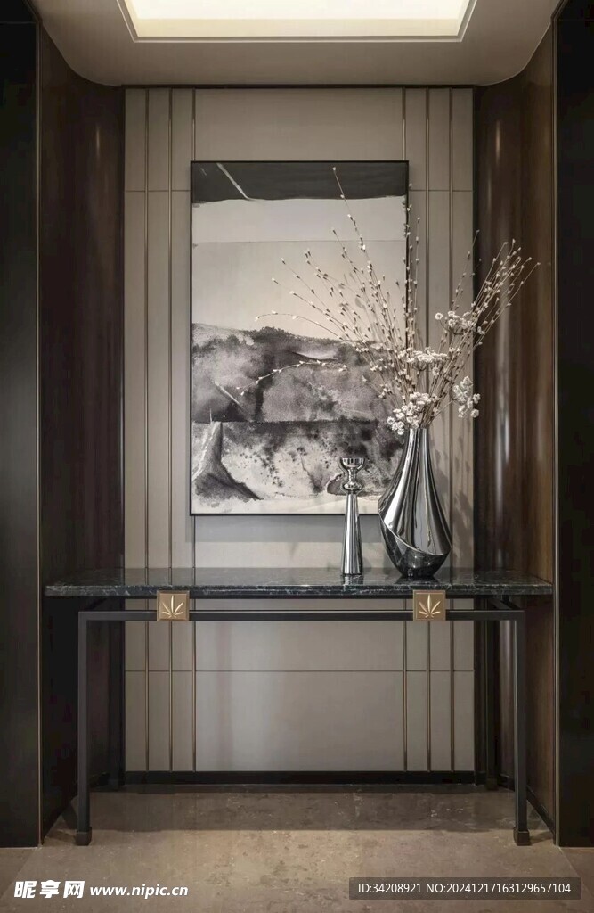 鞋柜玄关入户大门高级感全屋定制