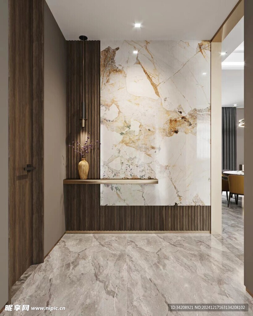 鞋柜玄关入户大门高级感全屋定制