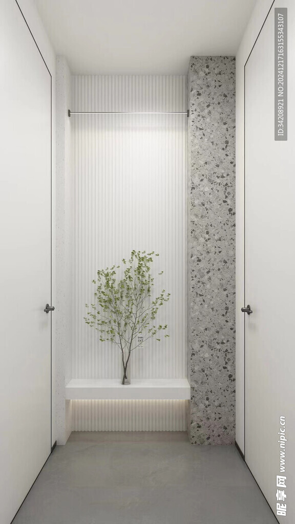 鞋柜玄关入户大门高级感全屋定制