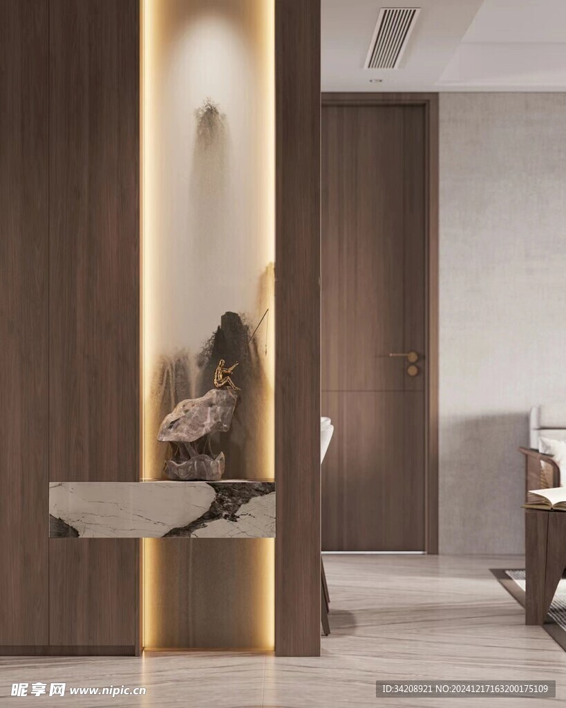 鞋柜玄关入户大门高级感全屋定制