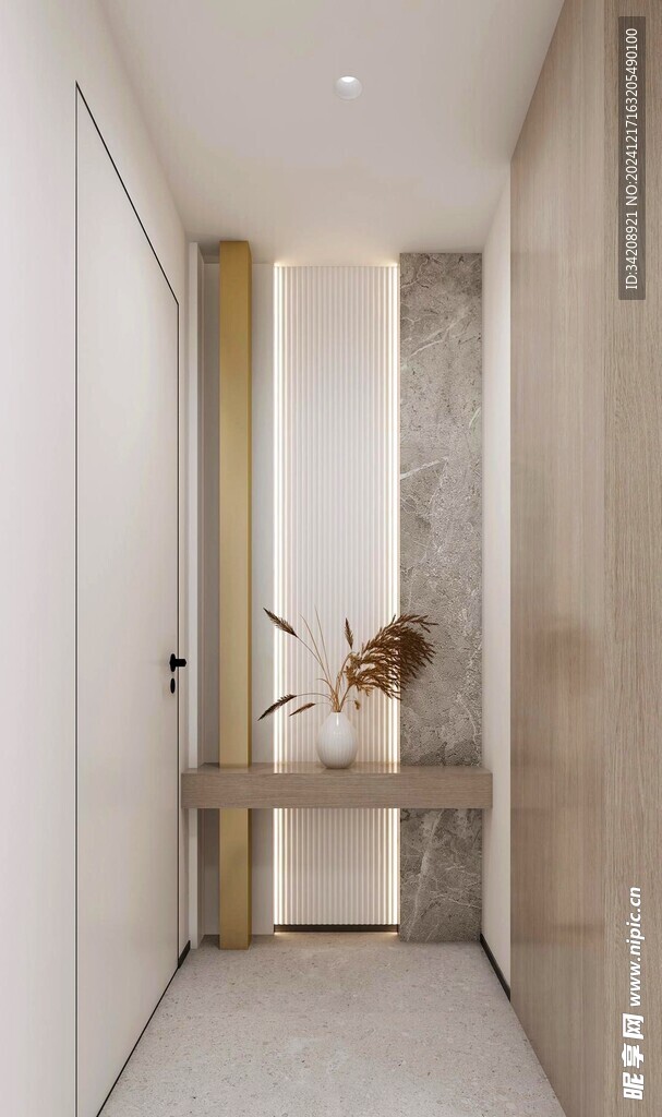 鞋柜玄关入户大门高级感全屋定制