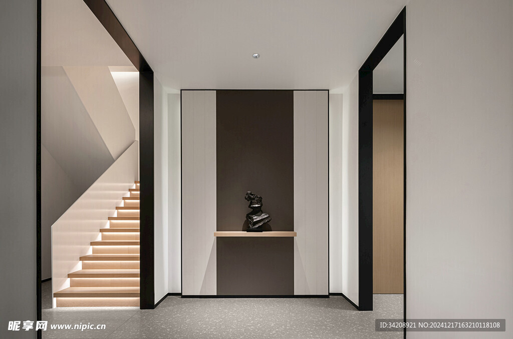 鞋柜玄关入户大门高级感全屋定制