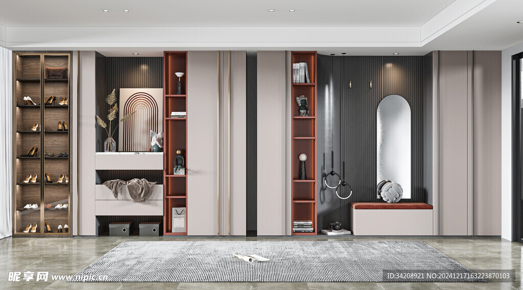 鞋柜玄关入户大门全屋定制家装饰
