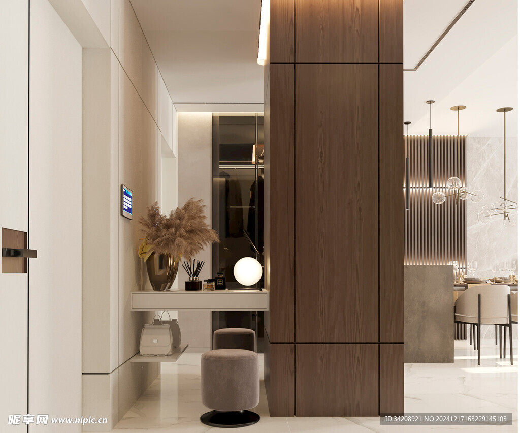 鞋柜玄关入户大门高级感全屋定制