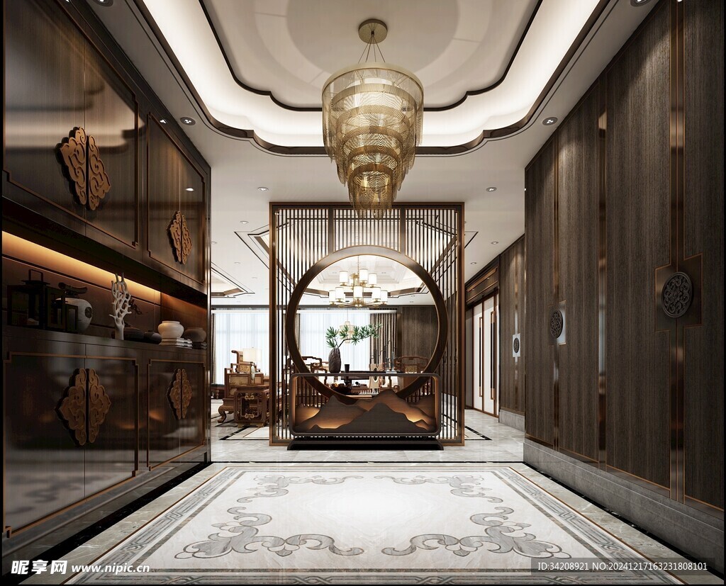 鞋柜玄关入户大门高级感全屋定制