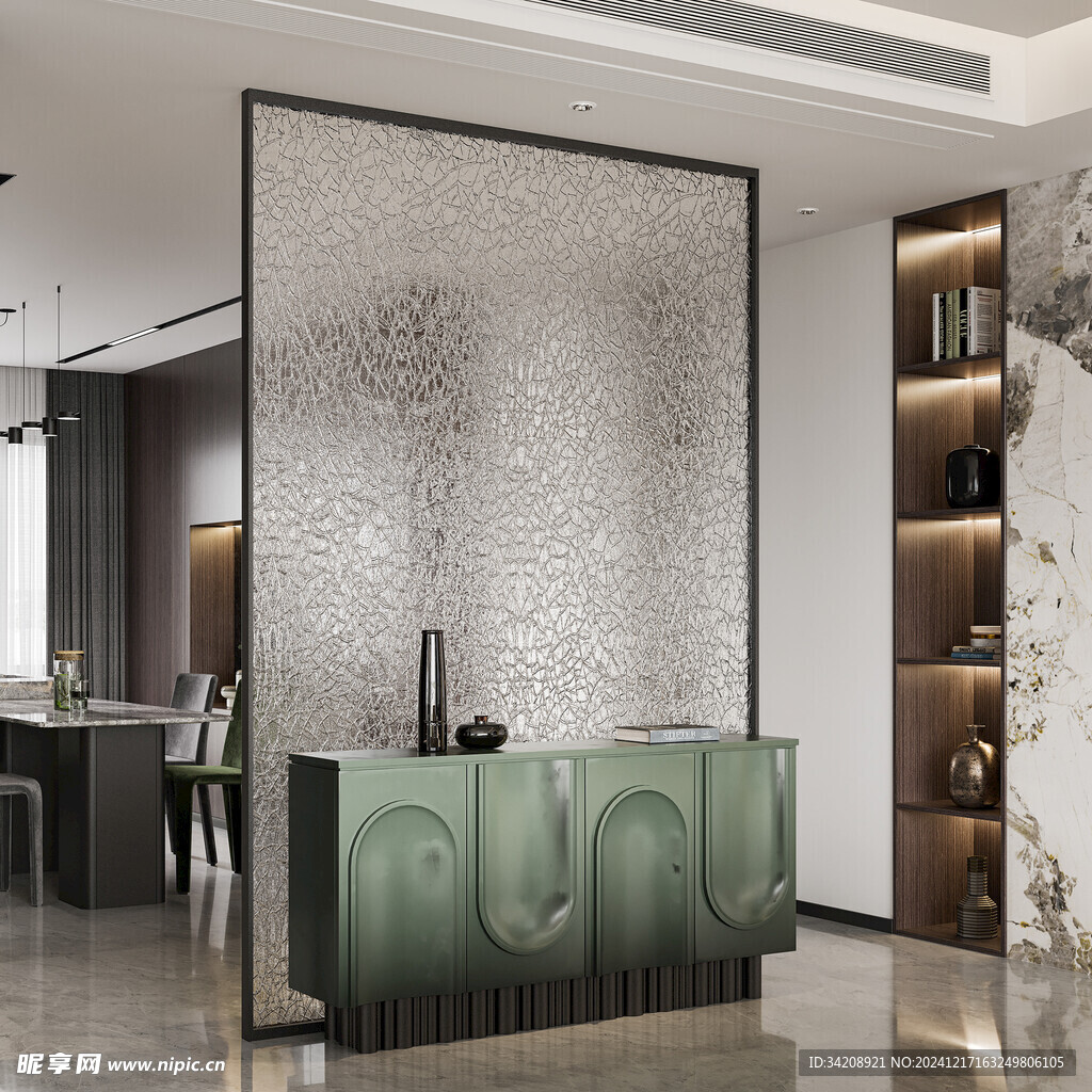 鞋柜玄关入户大门高级感全屋定制