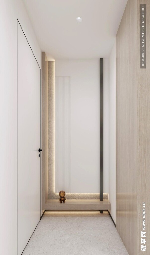 鞋柜玄关入户大门高级感全屋定制