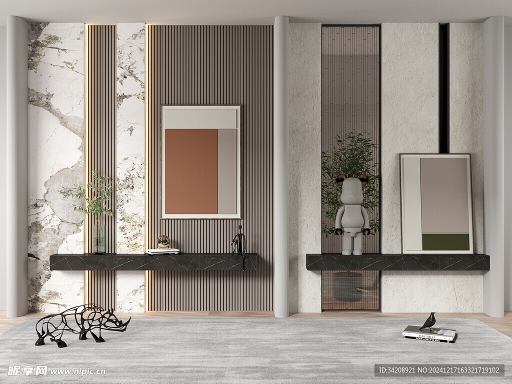 鞋柜玄关入户大门高级感全屋定制