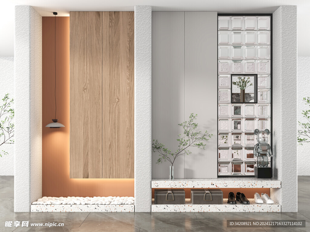 鞋柜玄关入户大门全屋定制家装饰