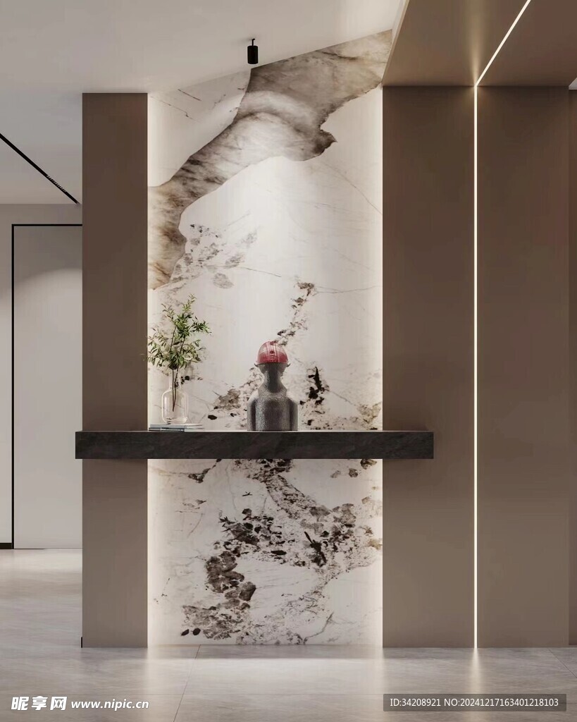 鞋柜玄关入户大门高级感全屋定制