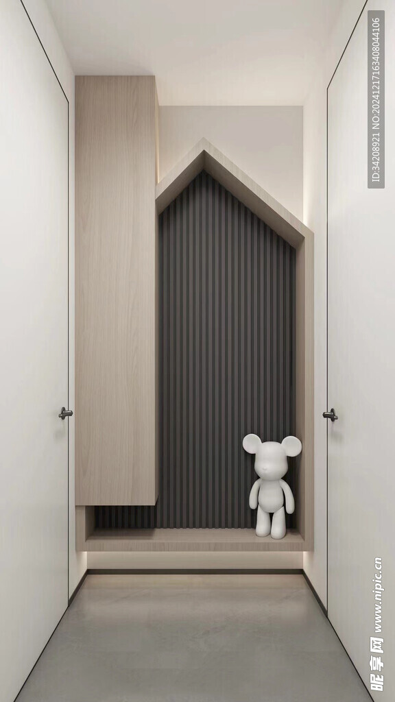 鞋柜玄关入户大门高级感全屋定制