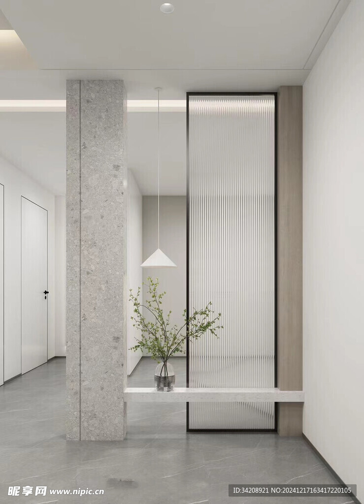 鞋柜玄关入户大门高级感全屋定制