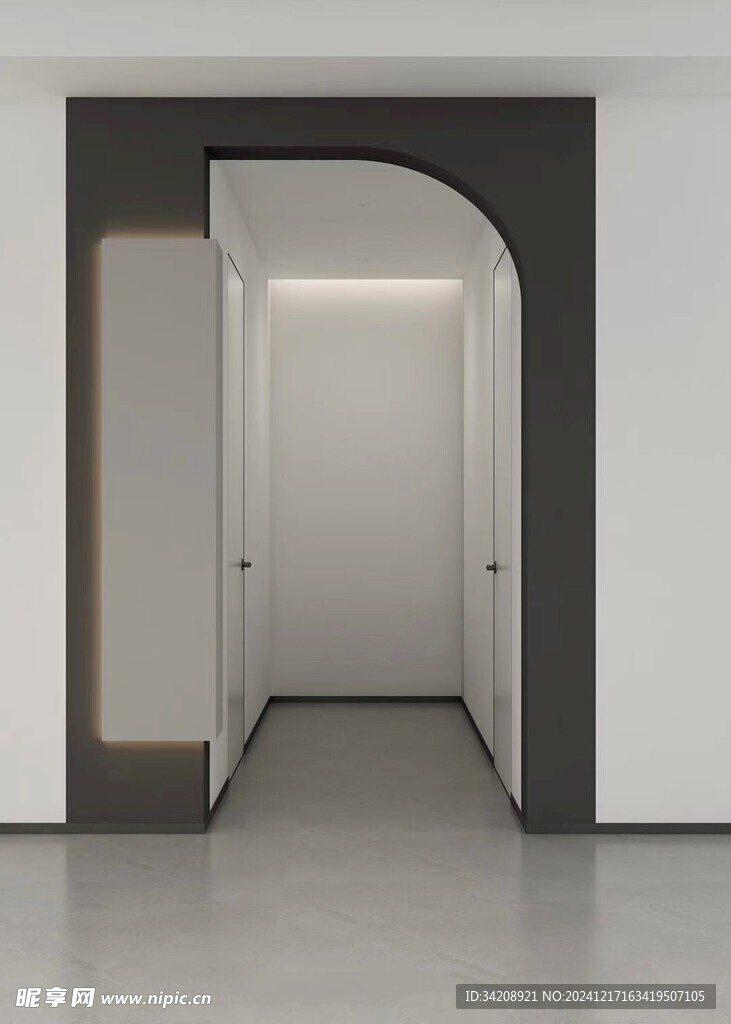 鞋柜玄关入户大门高级感全屋定制