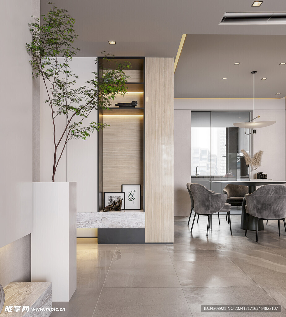 鞋柜玄关入户大门高级感全屋定制