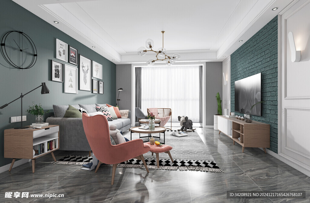 客厅美式简约风格大豪宅装修饰品