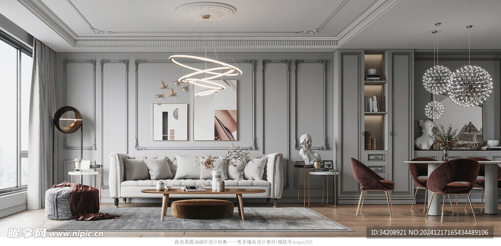 客厅美式简约风格大豪宅装修饰品