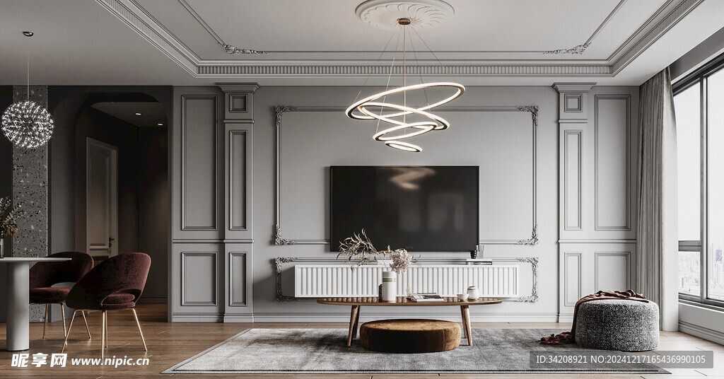 客厅美式简约风格大豪宅装修饰品