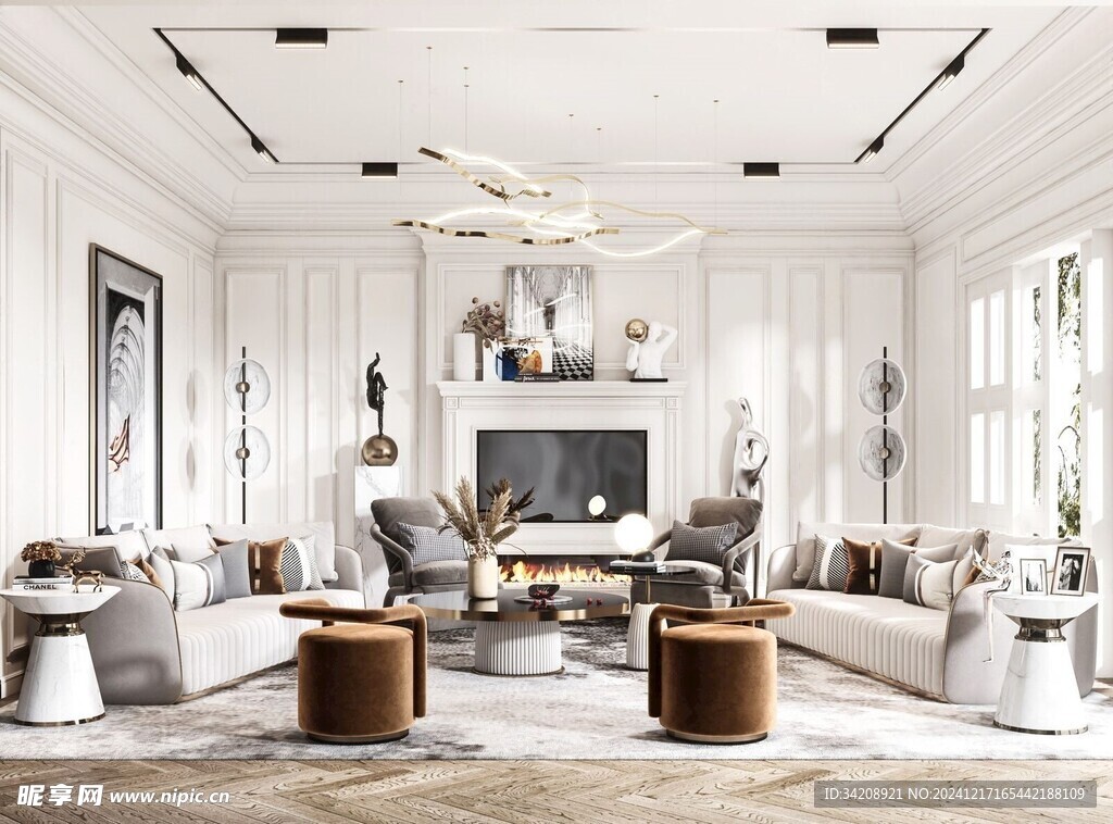 客厅美式简约风格大豪宅装修饰品