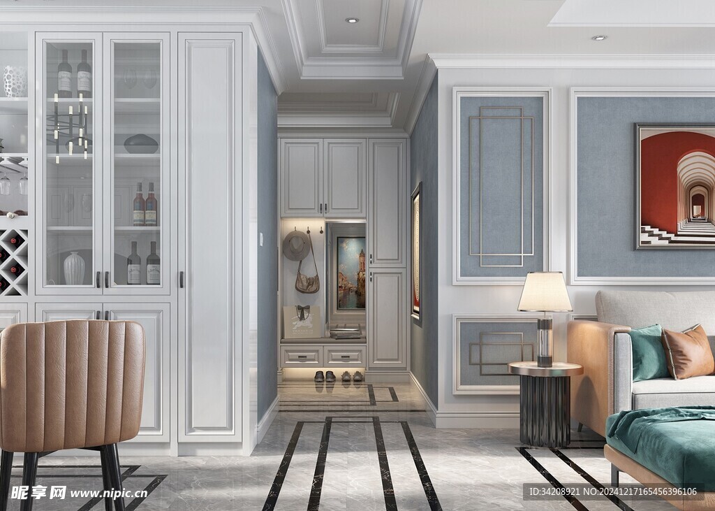 客厅美式简约风格大豪宅装修饰品