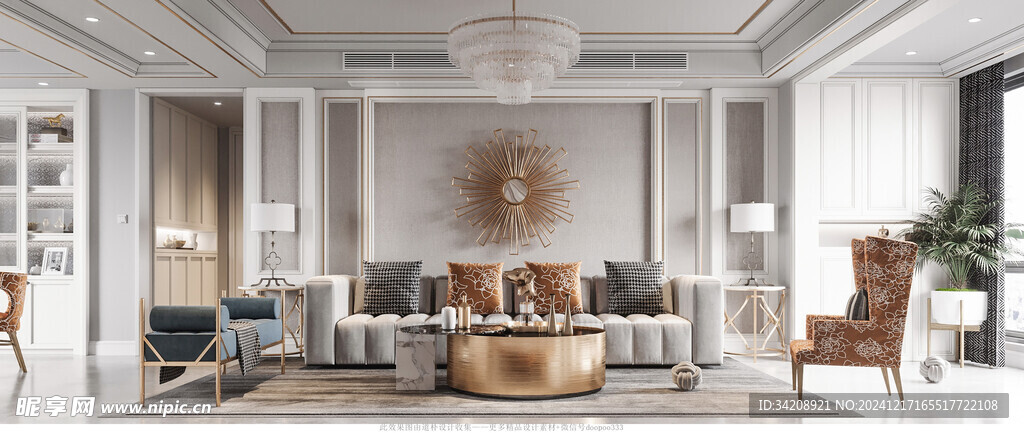 客厅美式简约风格大豪宅装修饰品