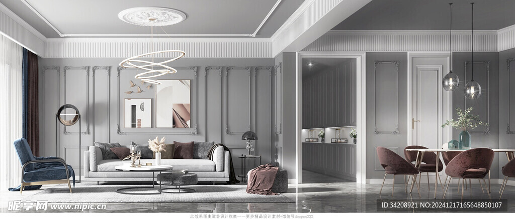 客厅美式简约风格大豪宅装修饰品