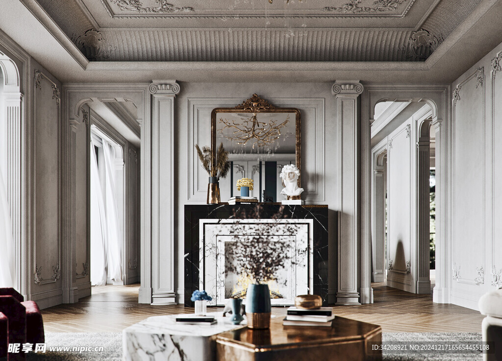 客厅美式简约风格大豪宅装修饰品