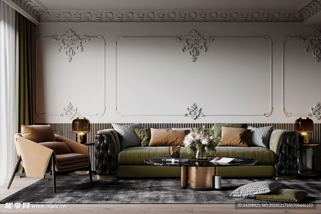 客厅美式简约风格大豪宅装修饰品