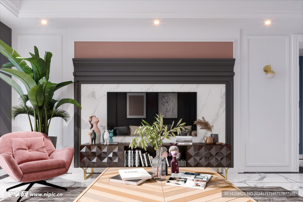 客厅美式简约风格大豪宅装修饰品