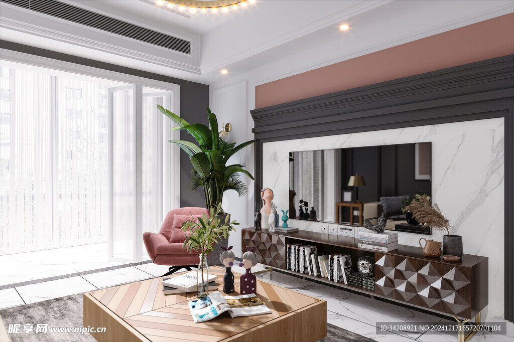 客厅美式简约风格大豪宅装修饰品