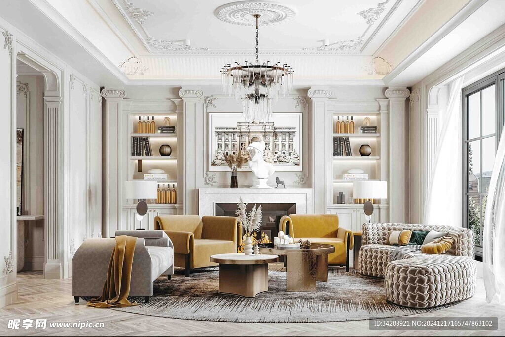 客厅美式简约风格大豪宅装修饰品