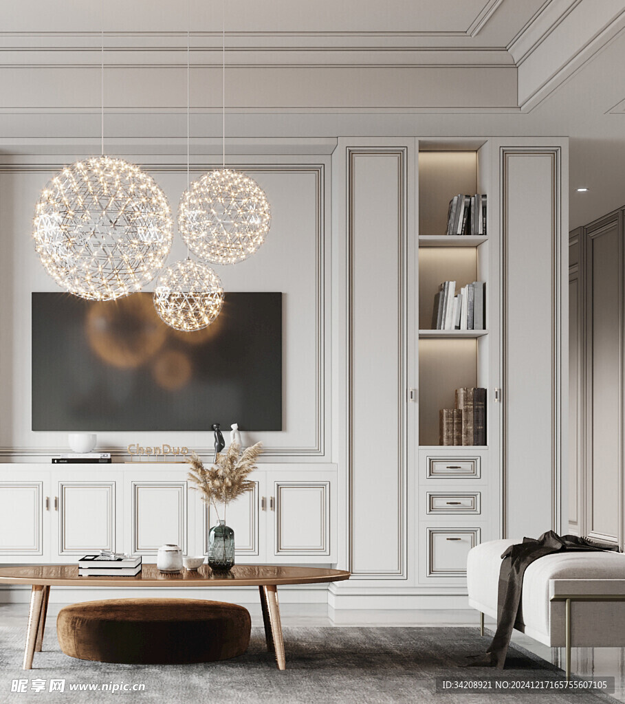 客厅美式简约风格大豪宅装修饰品