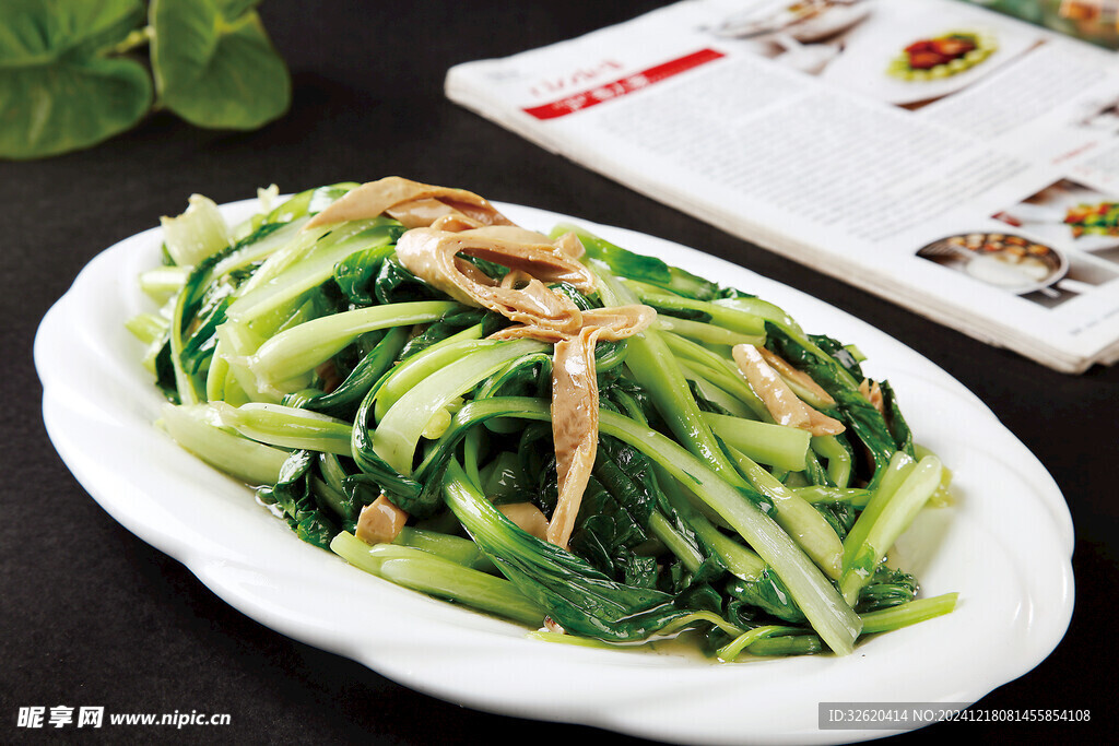 青菜炒豆筋
