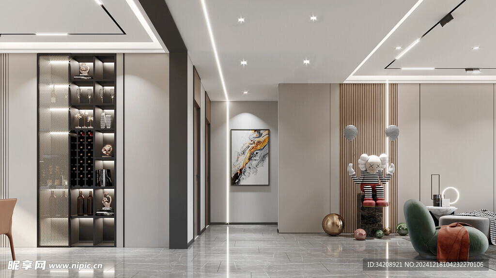 现代简约高级感新中式复古风客厅