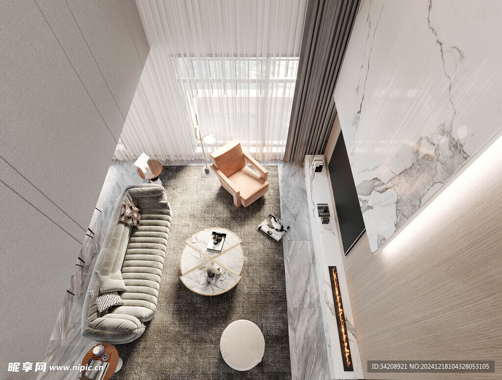 现代简约高级感新中式复古风客厅